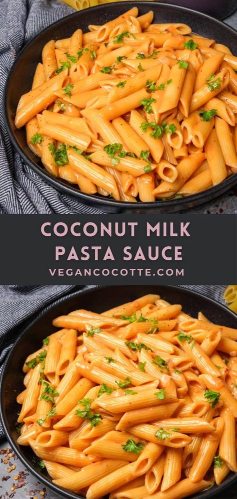 Dinner With Coconut Milk, Dinners With Coconut Milk, Coconut Milk Tomato Sauce, Chicken Pasta With Coconut Milk, Paleo Chicken Pasta, Dinner Foods Healthy, Pasta Coconut Milk Recipe, Keto Coconut Milk Recipes Dinner, Pasta Using Coconut Milk