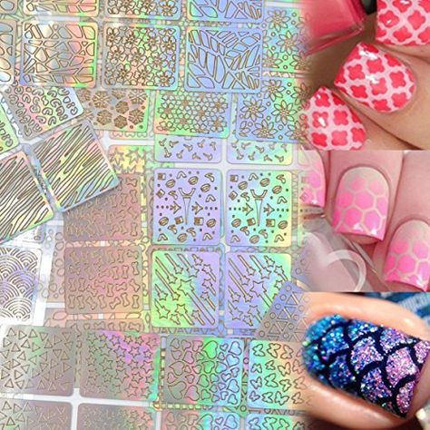 Makeup Room Design, Fun Nail Art Designs, Nail Templates, Cream Nail Art, Sticker Planet, Nailart Designs, Stencil Stickers, Nail Vinyls, Nails Kit