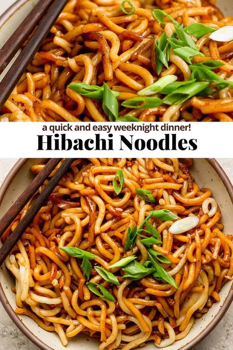 Osaka Noodles Recipe, Wooden Skillet Recipes, Food To Eat With Chopsticks, Gluten Free Hibachi Noodles, How To Make Hibachi Noodles, Hibachi Noodle Recipe, Benihana Noodles Recipe, Japanese Hibachi Noodles, Japanese Steakhouse Noodles