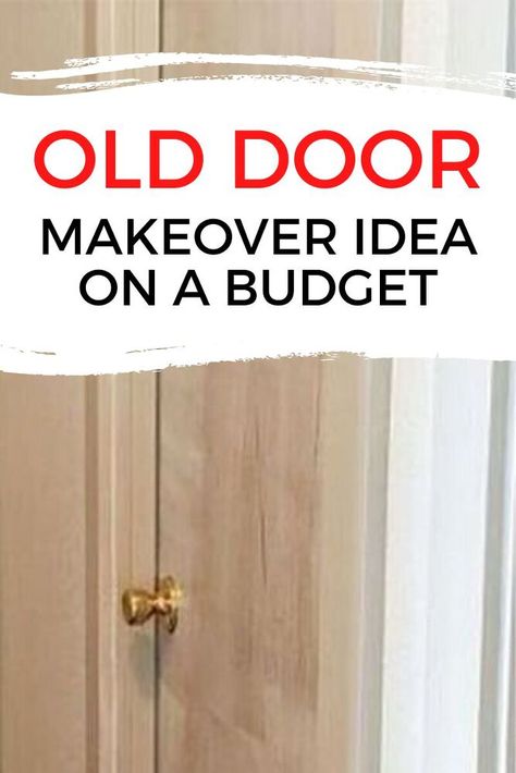 Door Refurbish Ideas, Door Redo Interior, Stencil Door Ideas, Refurbished Door Ideas, Stenciled Doors Interior, Interior Door Refresh, Hollow Core Door Repurpose, Painting Doors Interior Creative Diy, Diy Interior Door Makeover