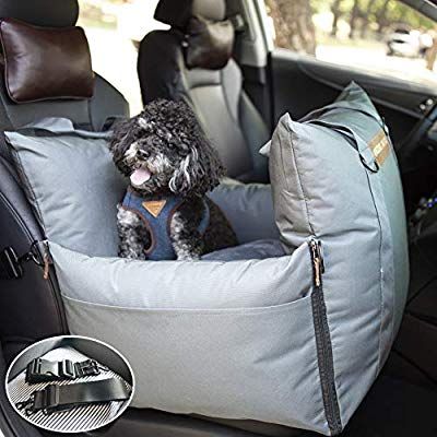 AmazonSmile : QUEENS NOSE Pet Dog Car Seat - Dog Booster Seat with Front & Back High Safety Pillows For Small and Medium Dogs up to 30 lbs - Travel Dog Bed With Handles - Water Resistant, 2 Leashes and Belts : Pet Supplies Car Dog Bed, Dog Car Travel, Pet Booster Seat, Pet Taxi, Old Pug, Car Travel Accessories, Booster Seats, Dog Seat Covers, Travel Dog