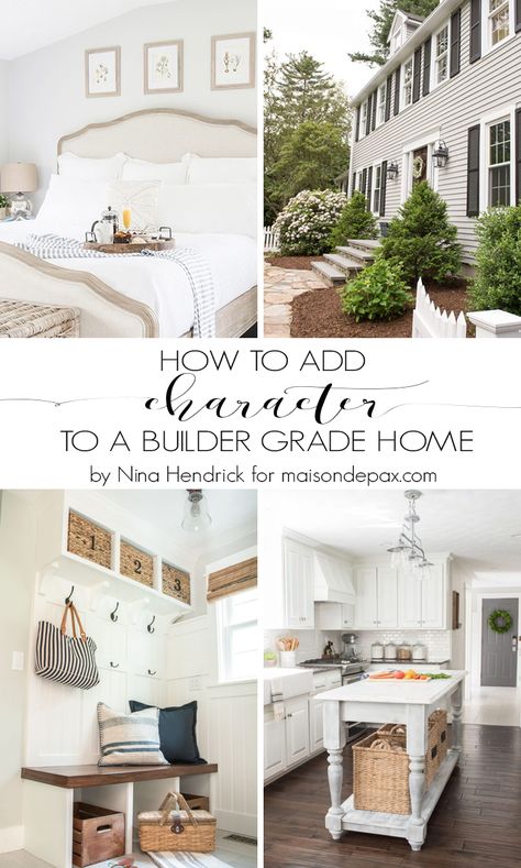 5 Tips for Adding Character to a Builder Grade Home: We can't all live in historic homes, but these tips on how to add character to your builder grade home will not only bring beauty into your space but even add value to your home! Decorate Builder Grade Home, 90s Builder Grade Updates, Adding Value To Your Home, Updating Builder Grade Home, How To Add Character To A New Build, How To Add Character To Your Home, Add Character To Builder Grade Home, Adding Character To Your Home, House Character