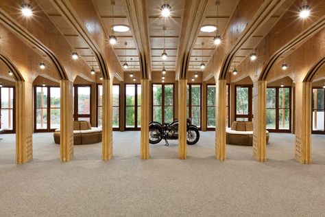 Candlebark School Library is a new earth-covered timber building in a bushfire-prone area near the Macedon Ranges. Tubular Skylights, Macedon Ranges, Laminated Veneer Lumber, Timber Architecture, Base Building, Timber Buildings, Timber Construction, Library Design, Design Competitions