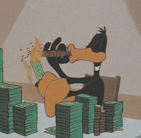 Daffy Duck Art, Loony Toons Wallpaper, Loony Toons Aesthetic, Looney Tunes Aesthetic, Ig Pfp Aesthetic, Tom And Jerry Aesthetic, Gangster Cartoon, Money Cartoon, Chicken Joe