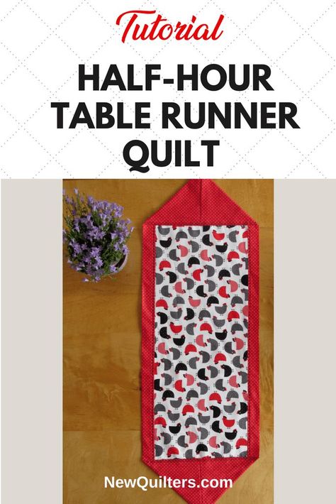 Table Runners Diy Easy, 10 Minute Table Runner, Easy Quilting Techniques, Quilted Runners, Fun Table Runner, Mountain Christmas, Table Runner Tutorial, Quilting Books, Table Runner Diy