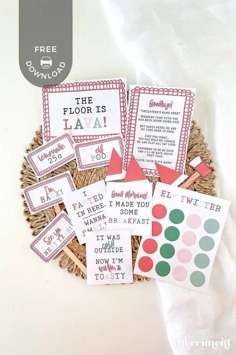 Simplify your Christmas activities with these free printable Elf on the Shelf Props. This kit comes with a range of fun, modern accessories that you can use for your antics. You'll find signs, games, a letter and various props to help your Elf complete their fun activities. I update this kit every year so be sure to check back at A Visual Merriment! | Christmas Activities, Elf On Shelf Printables, Christmas Printables, Free Printables, Props Free, Elf Kit, Holiday Activities, Elf Props Elf On The Shelf Printable Kit, Free Printable Elf Props, Diy Elf On The Shelf Kit, Elf On The Shelf Props Free Printable, Diy Elf Kit, Free Elf On The Shelf Printables Props, Free Printable Elf On The Shelf Props, Elf On The Shelf Kit Ideas, Elf On Shelf Props