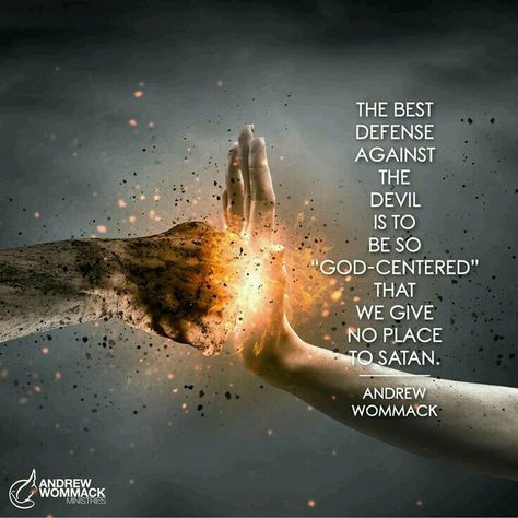 Daily: 052416~"The best defense against the devil is to be so "God- Centered that we give no place to satan."~After Jesus fasted 40 days & 40 nights the devil tempted him but Jesus used God's word to defend himself with this last defense: Jesus said: Get thee behind me Satan! For it is written, Thou shalt worship the Lord thy God, & him only shalt thou serve.~Matt 4:10~When we're centered it doesn't matter the dart satan throws at our minds. We will not receive those thoughts! Woord Van God, Ayat Alkitab, Saint Esprit, Spiritual Warfare, Faith Inspiration, Religious Quotes, Spiritual Inspiration, Christian Living, Christian Inspiration