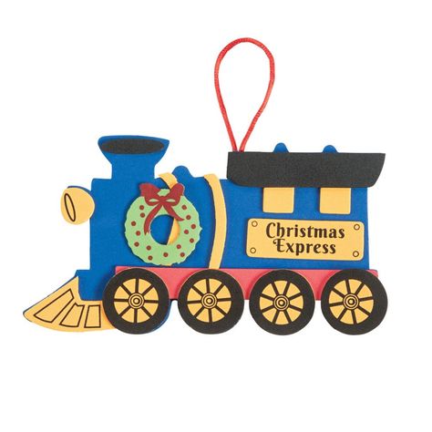 Christmas Train Ornament Craft Kit Kids Crafts Ornaments, Train Crafts, Globe Crafts, Christmas Express, Wearable Jewelry, Picture Frame Ornaments, Train Ornament, Fun Christmas Activities, Holiday Party Themes