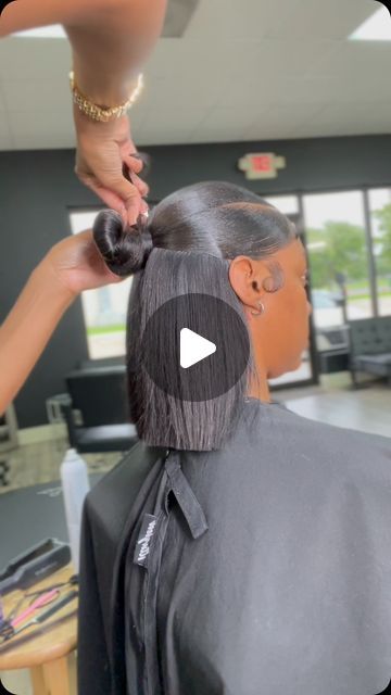 Slayed By Gabe At 100 Styles on Instagram: "Come To Work With Me 👐🏾
Low Half Up Half Down Quickweave Bob
www.slayedbygabe.com" Half Up Half Down Bob Quickweave, Half Up Half Down Bob Weave, Low Half Up Half Down Hair, Short Half Up Half Down Quick Weave, Bob Half Up Half Down Black Women, Short Half Up Half Down Hair Black Women, Half Up Half Down Hair Quick Weave, Quick Weave Hairstyles Half Up Half Down, Half Up Half Down Quick Weave Bob