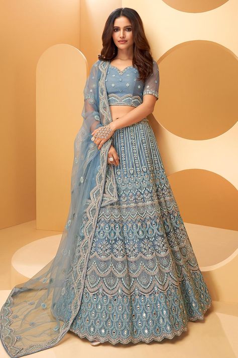 Grey Lehenga, Lehenga Choli Latest, Net Lehenga Choli, Blouse Lehenga, Bridesmaid Lehenga, Sabyasachi Lehenga, Indian Lehenga Choli, Party Wear Lehenga Choli, Lengha Choli