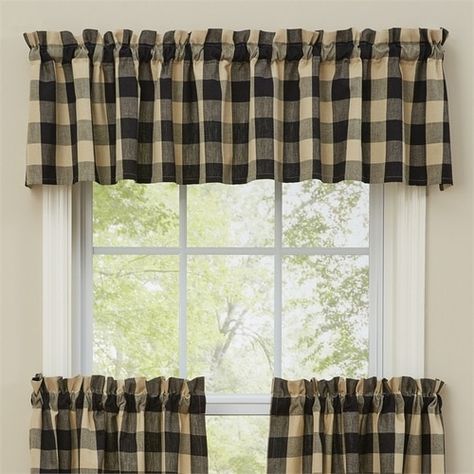 Wicklow Black Valance in a window setting