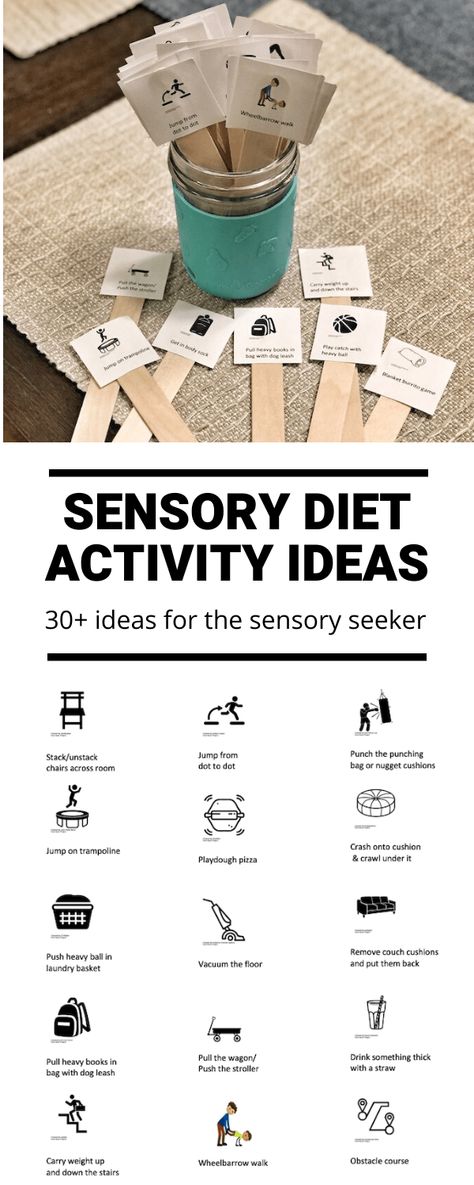 Sensory Diet Schedule, Diet Template, Sensory Seeking Behavior, Sensory Processing Activities, Vestibular Activities, Proprioceptive Activities, Diet For Kids, Sensory Seeker, Diet Schedule