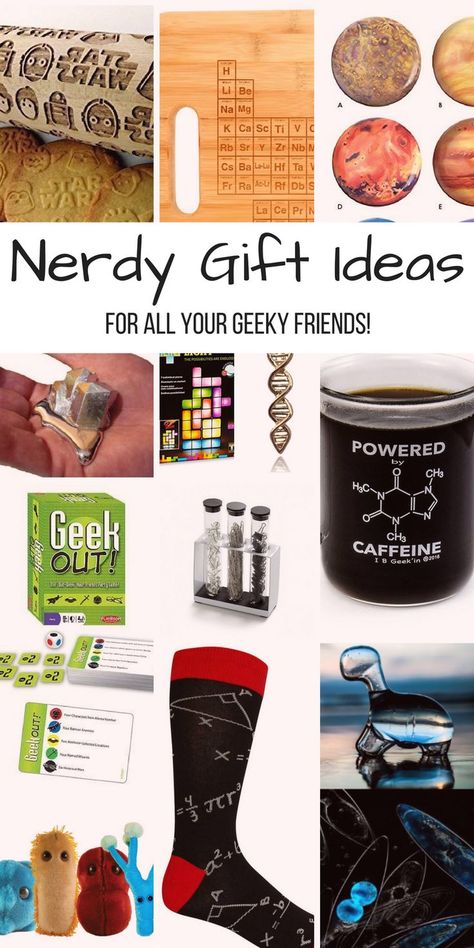 Science, Math, Geek and Star Wars,  Nerd gift ideas Gift Ideas For Computer Geeks, Nerdy Boyfriend Birthday Ideas, Geek Gift Ideas, Birthday Gifts For Nerdy Boyfriend, Nerdy Diy Gifts, Gift Ideas For Nerdy Boyfriend, Science Gift Ideas, Nerd Gifts For Him, Science Gifts For Adults