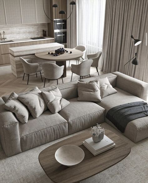 Modern Comfy Living Room Ideas, Desain Pantry, Living Room Design Inspiration, Living Room Sofa Design, Woman Bedroom, Home Design Living Room, Home Decoration Ideas, Home Decor Living Room, Home Decor Ideas Living Room