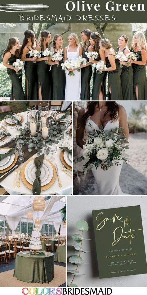 All White And Greenery Wedding, Rustic White And Green Wedding, Green Wedding Theme Receptions, Olive Green Tablecloth Wedding, October Wedding Ideas Green, Olive Tablecloth Wedding, Olive Green Wedding Reception Decor, Olive Green Wedding Theme Color Schemes Flowers, Olive Ivory Wedding