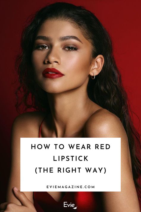 Makeup Looks For Black Dress Red Lips, Red Lip Daytime Look, Brown Eyeshadow With Red Lips, Red Carpet Red Lipstick, Red Lipstick Makeup Olive Skin, Dark Red Lipstick Wedding Makeup, Natural Makeup With Bold Lips, Formal Makeup With Red Lipstick, Red Lipstick Tan Skin