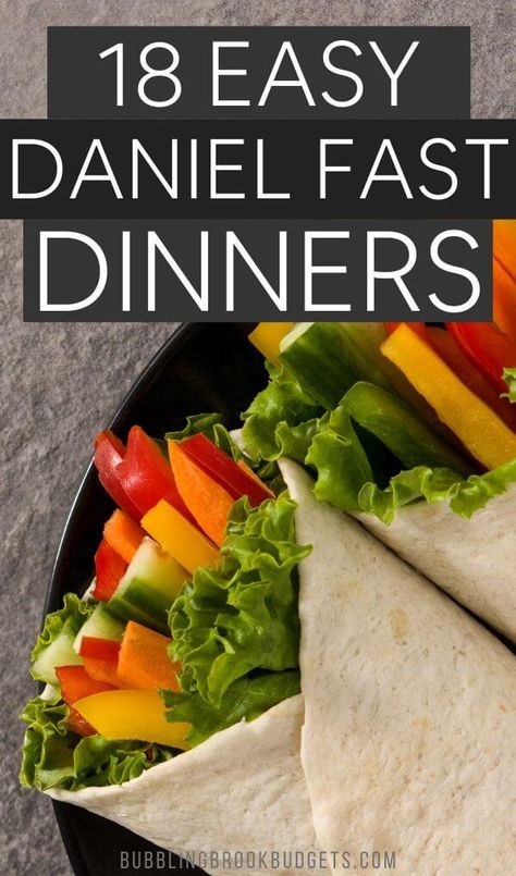 Daniel Fast recipes for dinner when you're in a hurry. These are easy and simple to prepare. So helpful if you're doing the Daniel Fast and putting your meal plan together! Daniel Fast Snacks, Daniel Fast Breakfast, Daniel Fast Food List, Daniel Fast Diet, Fast Food List, Daniel Fast Meal Plan, Daniel Diet, Fast Snack, Dinner Quick