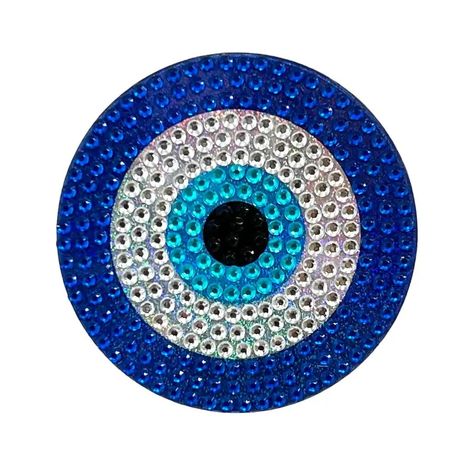 StickerBeans Evil Eye Rhinestone Sticker Bling Art Canvas, Gem Canvas Art Easy, Crystal Canvas Art, Rhinestone Art Design, Rhinestone Art Ideas, Bedazzle Art, Bead Art On Canvas, Cute Art Crafts, Bedazzled Wall Art