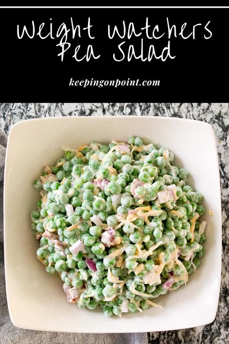 Pea Salad Weight Watchers Chick Pea Salad, Ww Pea Salad, Low Calorie Pea Salad Recipes, Pea And Cucumber Salad, Cabbage Cucumber Pea Salad, Cauliflower Pea Salad Recipes, Low Carb Pea Salad, Pea And Cauliflower Salad, Green Pea Salad Cold