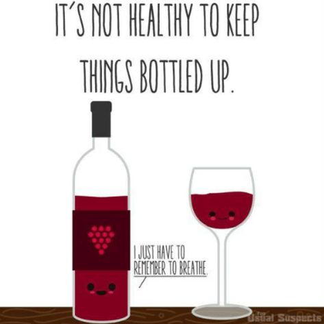 Just breathe lovelies! The end of the week has arrived. 🍷🍷🍷 Wine Puns, Wine Down Wednesday, Puns Funny, Wine 101, Christmas Gift Tags Handmade, Wine Down, Wine Display, Wine Wednesday, Wine Drinkers