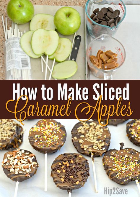 Chocolate Apple Slices, Caramel Slices, Apple Slice Recipe, Thanksgiving Desserts Kids, Chocolate Apple, Apple Caramel, Chocolate Apples, Dessert Aux Fruits, Slices Recipes