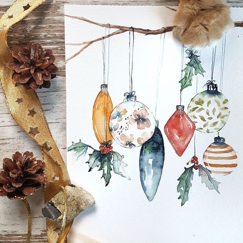 ☃️ CHRISTMAS COURSE COMING UP ☃️ November is the month where I really start to prepare myself for Christmas 🎄 I know that for a lot of… | Instagram Watercolor Christmas Cards Diy, Easy Christmas Drawings, Watercolor Holiday Cards, Painted Christmas Cards, Christmas Illustrations, Illustration Noel, Christmas Card Art, 카드 디자인, Watercolor Christmas Cards