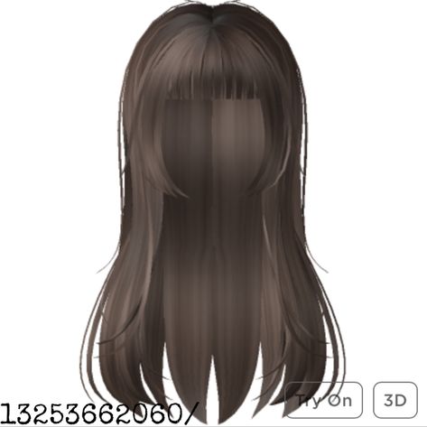 Roblox Id Codes For Hair, Roblox Brown Hair, Brookhaven Codes Hair, Roblox Codes Hair, Roblox Hair Id, Roblox Hairs, Brown Hair Roblox Id, Roblox Id Codes, Brown Hair Id