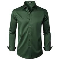 Urban Style Design, Long Sleeve Button Up Dress, Mandarin Collar Shirt, Formal Shirt Dress, Green Shirt Dress, Emerald Green Dresses, Slim Fit Dress Shirts, Elegante Casual, Fitted Dress Shirts