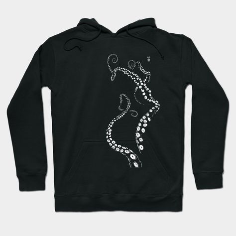 vintage style drawing of octopus tentacles greeting you in the depths of dark oceans, surpriiise! Cthulhu. -- Choose from our vast selection of hoodies to match with your favorite design to make the perfect custom graphic hoodie. Pick your favorite: Classic, Lightweight, Classic Zip or Lightweight Zip. Customize your color! For men and women. Drawing Of Octopus, Octopus Hoodie, Octopus Tentacles, Cthulhu, Graphic Hoodie, Graphic Hoodies, Octopus, Vintage Style, Vintage Fashion