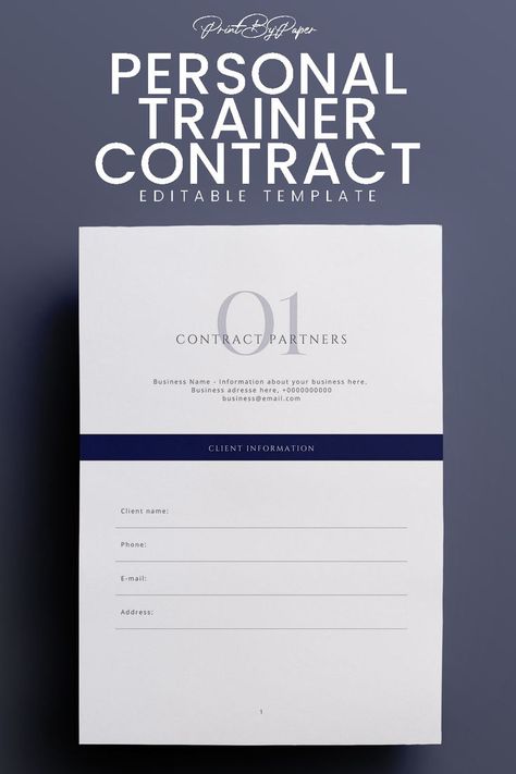 Tailor our personal trainer contract template to fit your specific needs. Ideal for trainers who want to ensure clarity and professionalism in every session. Start customizing! Personal Training Business, Training Business, Contract Template, Personal Training, Business Names, Personal Trainer, Instant Download Etsy, Instant Download, Train