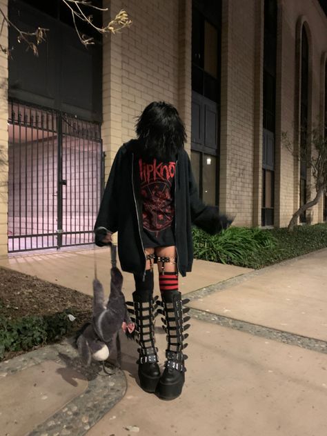 Demonia Outfit, Alt Style Outfit, Grunge Alternative Fashion, Metal Outfit, Alt Outfits, Emo Outfits, Punk Outfits, Slipknot