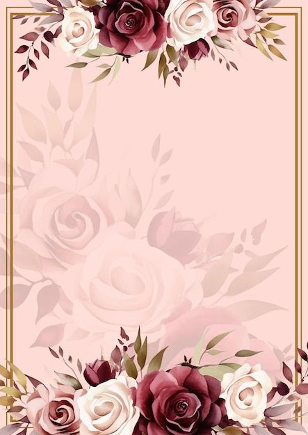 Download this Premium Vector about Pink red and white modern wreath background invitation frame with flora and flower, and discover more than 15 Million Professional Graphic Resources on Freepik Flower Invitation Template Floral, Rose Frame Background, Pink Background Wallpapers, Flower Frame Background, Plan Background, Wreath Background, Invitation Card Background, Frame With Flowers, Background Invitation