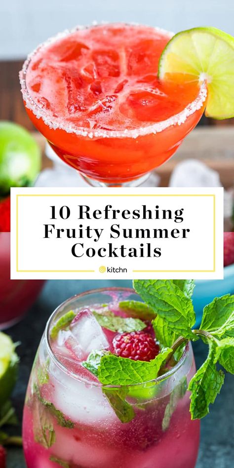 Easy Tasty Cocktails Drink Recipes, Party Vodka Drinks, Fruit Cocktail Recipes Alcohol, Fruit Cocktails Alcohol, Light Fruity Alcoholic Drinks, Fun Fruity Cocktails, Fruit Cocktail Drinks Recipes, Summer Boozy Drinks, Sweet Fruity Cocktails