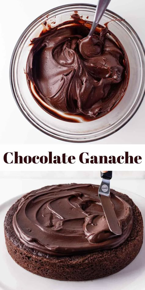 Chocolate Cake With Chocolate Frosting Decorations, Chocolate Ganash Frosting, Cake Frosting Recipe Chocolate, Chocolate Decorating Icing, How To Make A Ganache, Milk Chocolate Ganache Filling, Soft Ganache Filling, How To Make Ganache Filling, Chocolate Ganache For Cookies