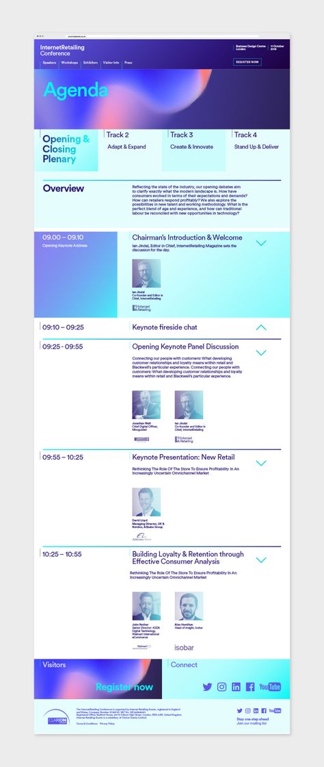 Internet Retailing Conference on Behance Agenda Layout, Conference Invitation, Conference Agenda, Event Agenda, Digital Conference, Agenda Design, Business Agenda, Conference Branding, Conference Poster