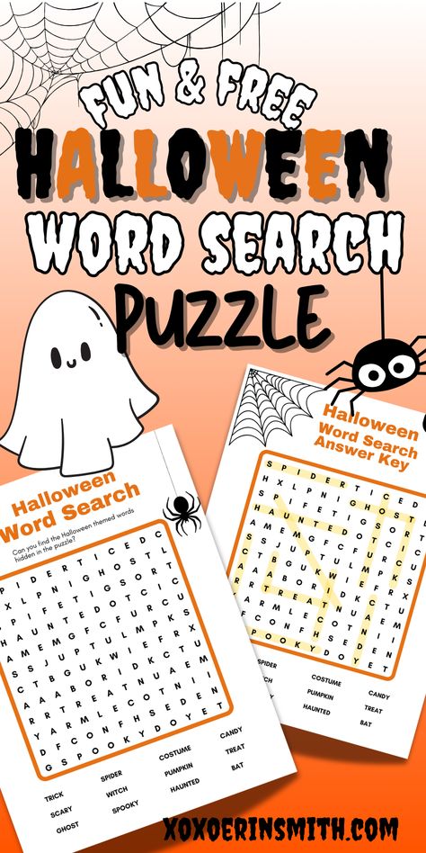 halloween word search puzzles free printable for kids Halloween Activity Sheets Free Printable, Halloween Worksheets Preschool, Halloween Worksheets For Kids, 2nd Grade Halloween, Fun Halloween Activities For Kids, Halloween School Activities, Halloween Activity Sheets, Halloween Classroom Activities, Halloween Literacy