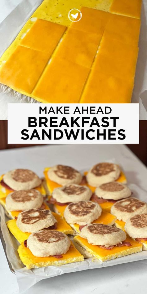 Low Fat High Protein Recipes, Make Ahead Breakfast Sandwiches, Breakfast Sandwiches Frozen, Egg Sandwich Breakfast, Breakfast Sandwich Recipes, Make Ahead Breakfast Sandwich, Frozen Breakfast, Cheese Breakfast, Bacon Egg And Cheese