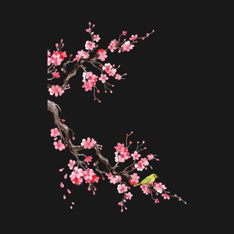 Cherry Blossoms - Cherry Blossoms - T-Shirt | TeePublic Cherry Blossoms, Kids Magnets, Phone Case Stickers, Cool Walls, Black Fits, Party Design, Baseball Tshirts, Cherry Blossom, Long Sweatshirt