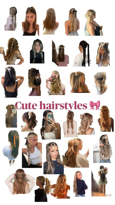 Cute Back To School Hairstyles, Elegant Long Hairstyles, Fun Braids, Twisted Braids, Cute Sporty Hairstyles, Cascading Curls, Preppy Hairstyles, Hairstyle Examples, Hair For School