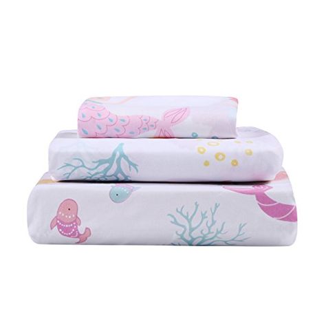 Levtex Home Kids Mermaid Twin Sheet Set Andrina Mermaid, Mermaid Sheets, Kids Sheet Sets, Mermaid Bedding, Mermaid Bedroom, Mermaid Kids, Mermaid Nursery, Kids Sheets, Mermaid Room