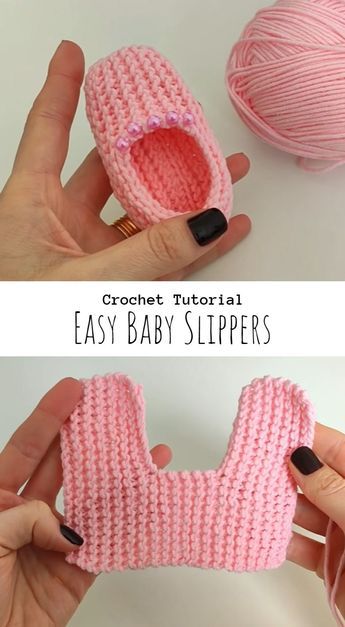 Crochet Baby Boots Free Pattern, Crochet Baby Slippers, Baby Boots Crochet, Projek Mengait, Crochet Baby Shoes Tutorial, Crochet For Baby, Baby Shoes Tutorial, Crochet Baby Socks, Easy Crochet Slippers