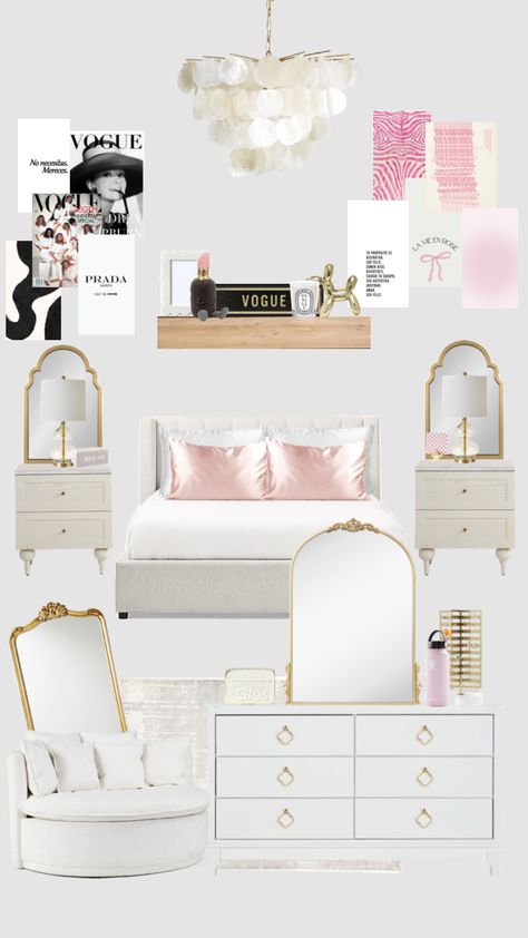 #roominspo #preppy #classy #gorgeous #modern #modelaesthetic #pink Classy Rooms, White Room Decor, College Dorm Room Decor, Classy Bedroom, Crazy Ideas, Photos Of People, Dorm Room Inspiration, Room Redesign, Hilarious Photos