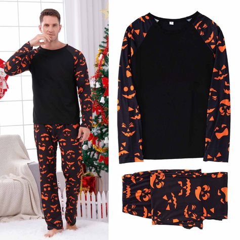 Arrives by Wed, Nov 15 Buy Njoeus Matching Pajamas Set Halloween Pumpkin Print Two Piece Pjs Outfits for Men Soft Cotton Funny Family Jammies Sleepwear Nightwear Loungewear (Father) at Walmart.com Pjs Outfits, Avengers Outfits, Outfits For Men, Funny Family, Family Humor, Matching Pajamas, Pumpkin Print, Pajamas Set, Halloween Pumpkin