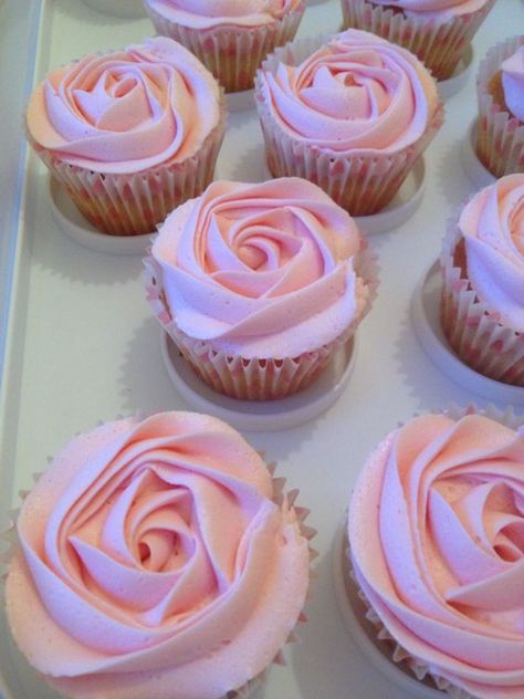 Baby Pink Cupcakes, Pink Rose Baby Shower Ideas, Baby Shower Cupcakes Girl Pink, Cupcake Baby Shower Girl, Light Pink Cupcakes, Baby Shower Cupcakes Girl, Pink Baby Shower Cupcakes, Pink Rose Cupcakes, Cupcakes For Baby Shower