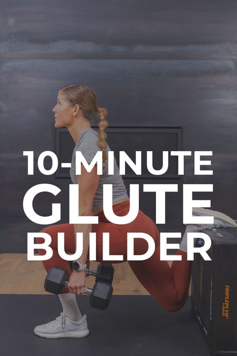 Build your booty with this strength-focused glute workout for women! 5 of the best dumbbell glute exercises to build strong, defined glutes and legs. All you need is a set of dumbbells and modifications are provided for all fitness levels!