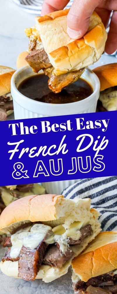 French Dips Easy, French Dipped Sandwiches, Quick French Dip Sandwich, How To Make French Dip Sandwiches, Steak French Dip Sandwich, French Dip Recipe Easy, French Dip Au Jus Recipes, Beef Au Jus Recipe French Dip Sandwiches, French Dip Sandwich Easy