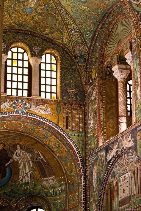 Basilica Of San Vitale, Sicis Mosaic, San Vitale, Ravenna Italy, Byzantine Architecture, Byzantine Mosaic, Eastern Roman, Byzantine Empire, Byzantine Art