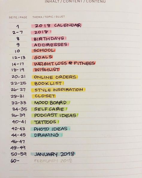 bullet journal idea | bujo index color coding | empty space for future collections Inspirasi Jurnal, Bullet Journal Index, Weekly Log, Bullet Journal Work, Bullet Journal 2020, Bullet Journal Key, Bullet Journal 2019, Creating A Bullet Journal, Bullet Journal How To Start A