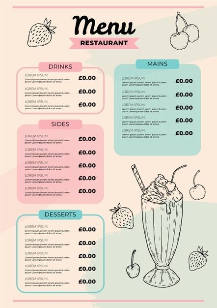 Menu Design Dessert, Diner Menu Ideas, Lorax Cupcakes, Y2k Images, Digital Restaurant, Papan Menu, Menu Design Layout, Menu Sans Gluten, Menu Design Inspiration