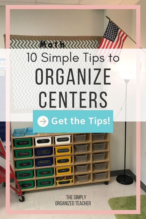 Looking to organize your elementary centers? This post shares 10 ways you can organize your stations more efficiently. Teacher Resources Organization, Centers Organization, Teaching Area, Classroom Organization High School, Middle School Classroom Organization, Guided Reading Organization, Organized Teacher, Simply Organized, Classroom Organization Elementary